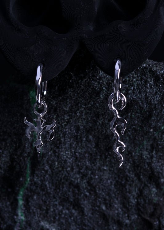 BASE Hoops + DRAGON FLAME Pendant + KUS Pendant