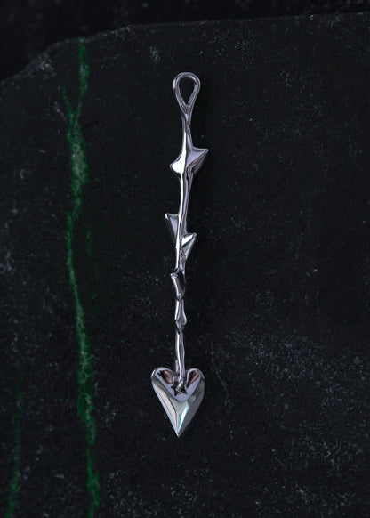 BASE Hoop + TAMED ROSE Anhänger + SPIKY-PICKY Hoop + PIERCED HEART Anhänger