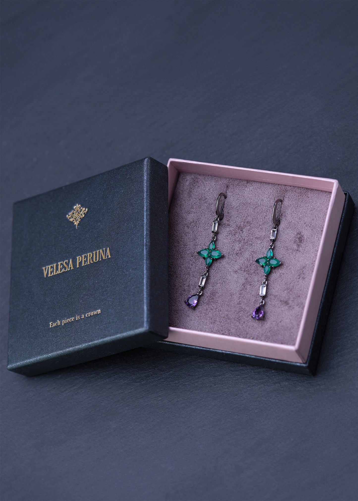 Velesa Peruna DANGLE 036 Agate-Amethyst