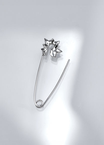 SAFETY PIN SPIKED Earring