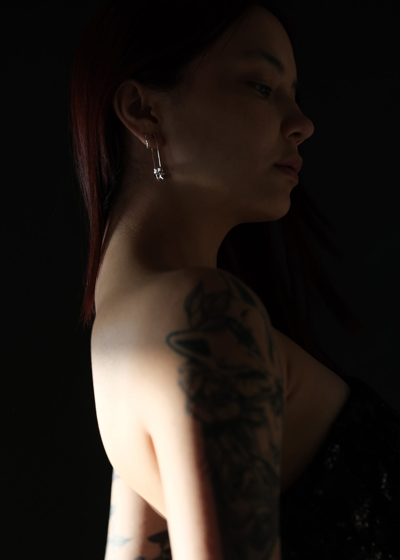 SAFETY PIN SPIKED Earring