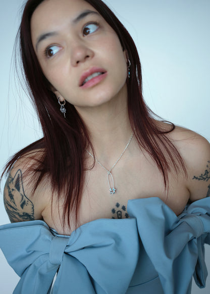 SAFETY PIN SPIKED Earring