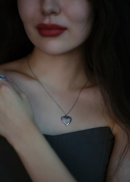 HEART ON FIRE Anhänger mit Kette