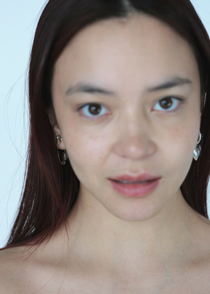 SAFETY PIN Earring with "On ne voit bien qu'avec le cœur" Charm
