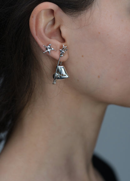 SAFETY PIN SPIKED Earring