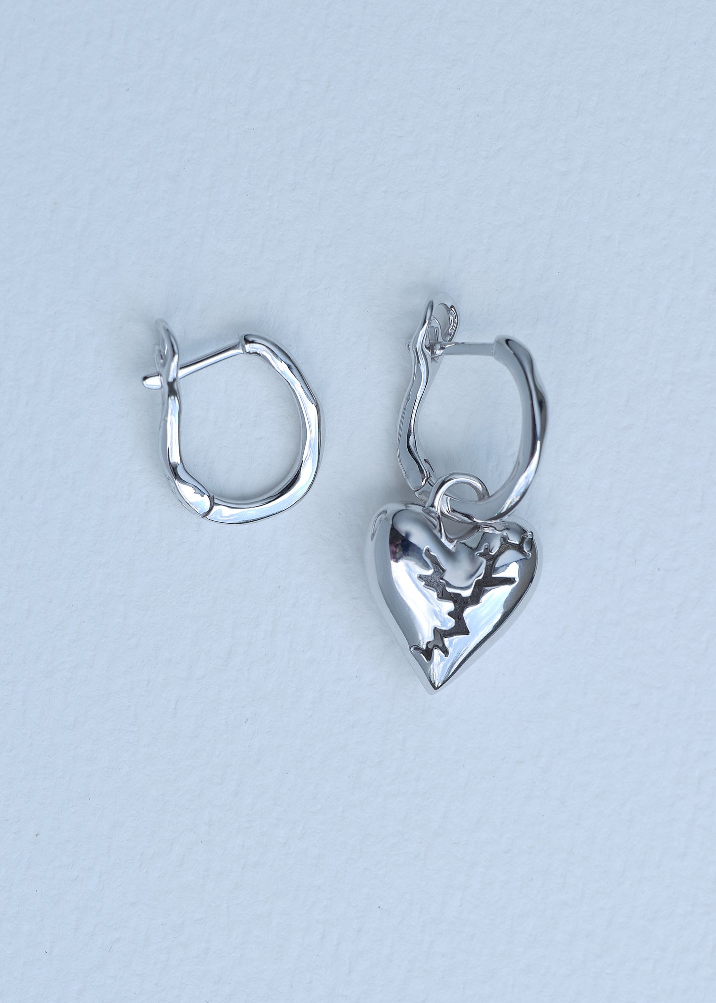 BASE Hoop + CRACKED HEART Anhänger