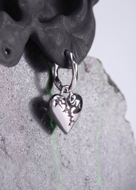 BASE Hoop + CRACKED HEART Anhänger